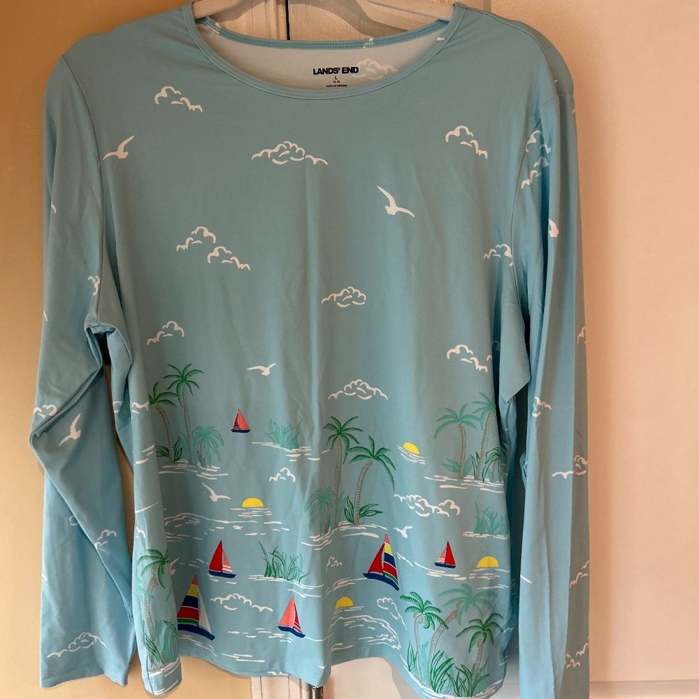 Lands' End summer swim top or sun guard
